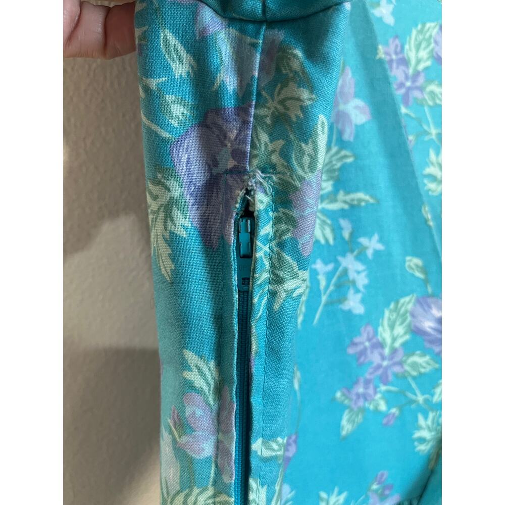 Laura Ashley Vintage 80s Cottagecore Puff Sleeve Prairie Midi Dress Size 10 - Picture 3 of 13